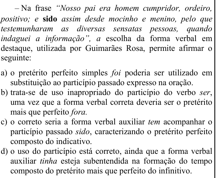 Questão 12 no caderno CFS 1 da EEAR 2025