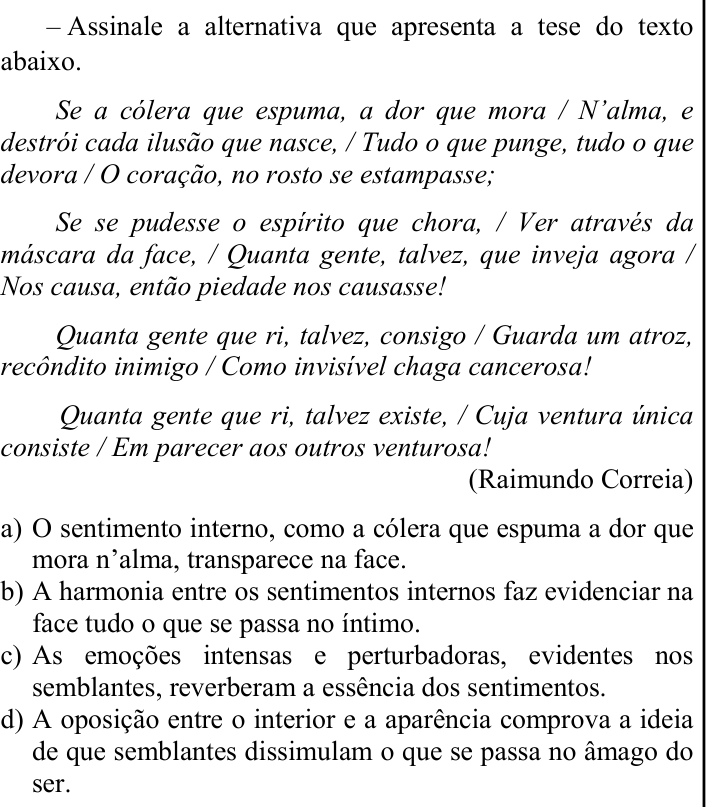 Questão 19 no caderno CFS 1 da EEAR 2025