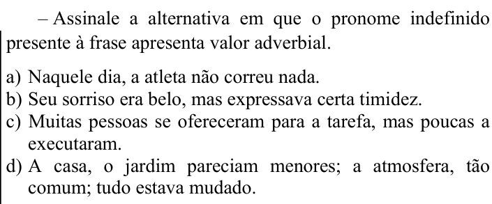 Questão 23 no caderno CFS 1 da EEAR 2025