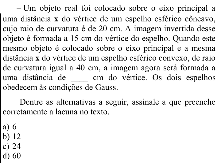 Questão 55 no caderno CFS 1 da EEAR 2025