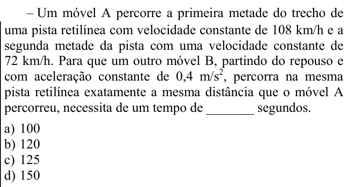 Questão 62 no caderno CFS 1 da EEAR 2025