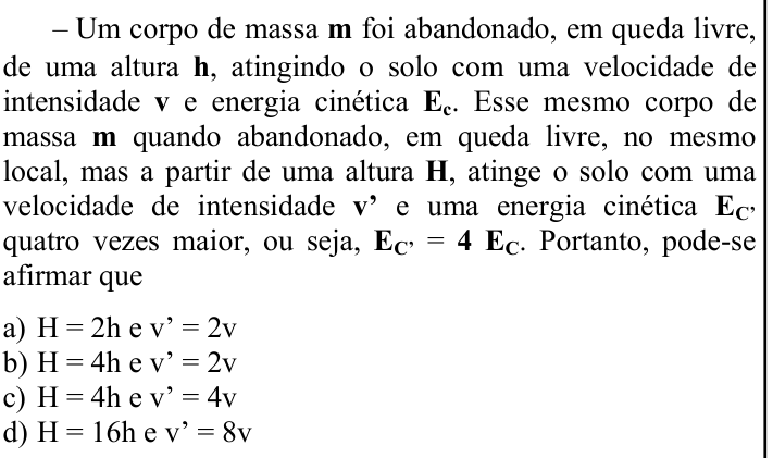Questão 64 no caderno CFS 1 da EEAR 2025