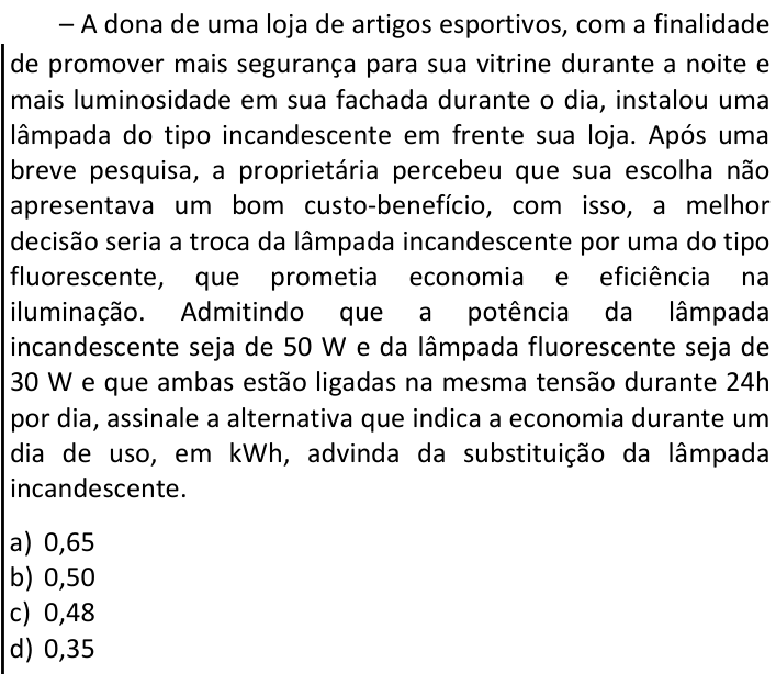 Questão 55 no caderno CFS 2 da EEAR 2025