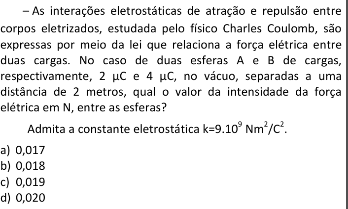 Questão 58 no caderno CFS 2 da EEAR 2025