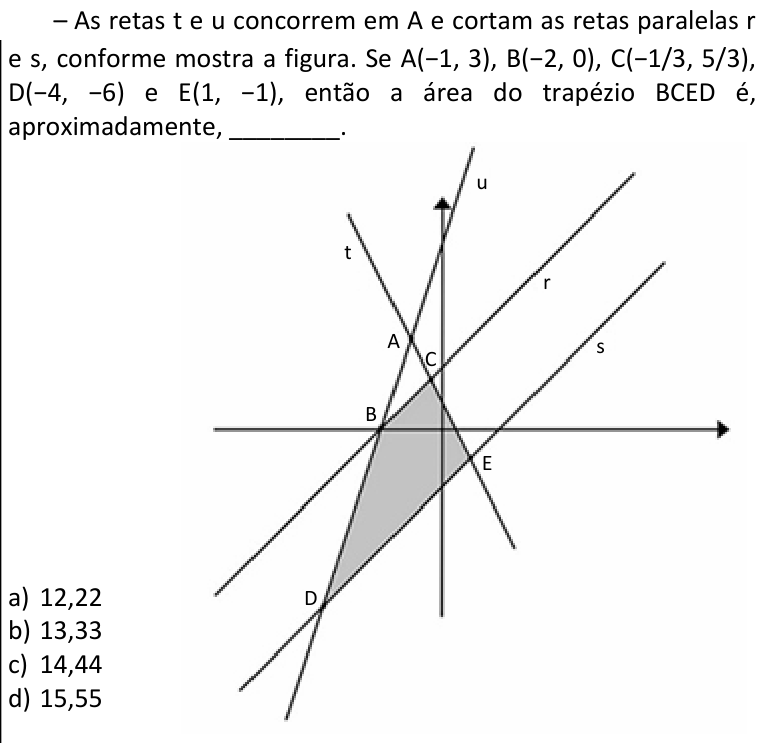 Questão 39 no caderno CFS 1 da EEAR 2027