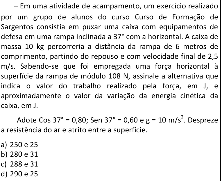 Questão 69 no caderno CFS 1 da EEAR 2027