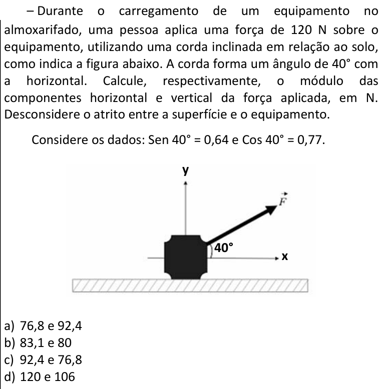 Questão 72 no caderno CFS 1 da EEAR 2027