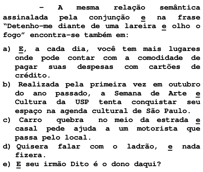 Questão 4 no caderno V da FUVEST 1998
