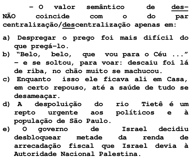 Questão 15 no caderno V da FUVEST 1998