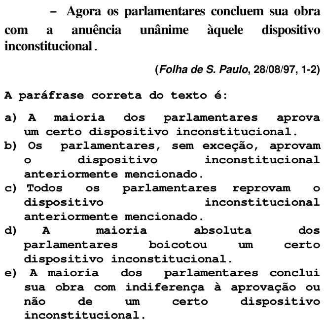 Questão 24 no caderno V da FUVEST 1998
