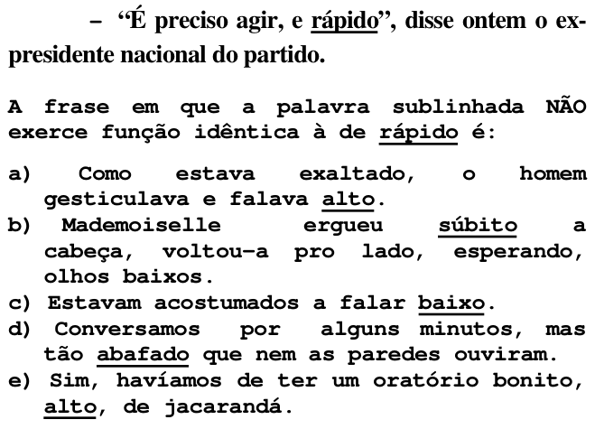 Questão 26 no caderno V da FUVEST 1998
