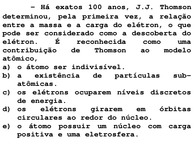 Questão 38 no caderno V da FUVEST 1998