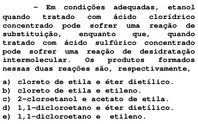 Questão 44 no caderno V da FUVEST 1998