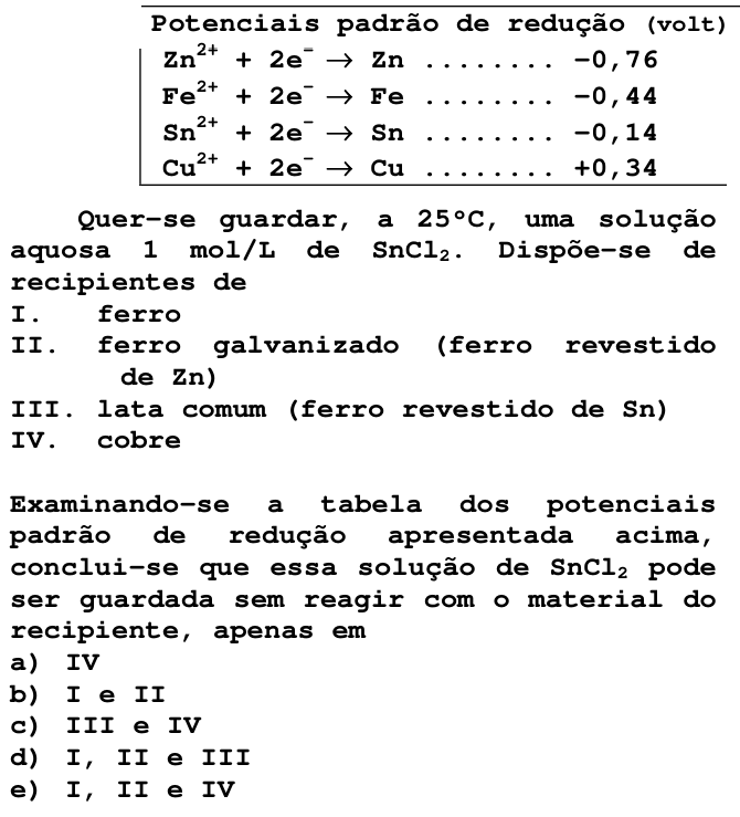 Questão 45 no caderno V da FUVEST 1998