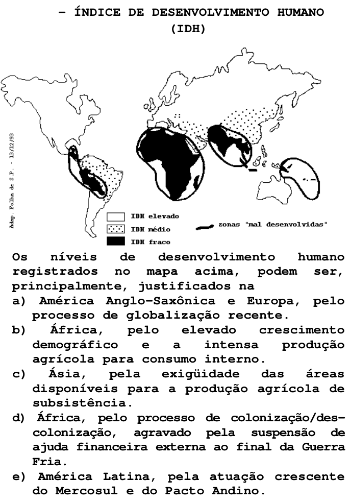 Questão 3 no caderno T da FUVEST 1998