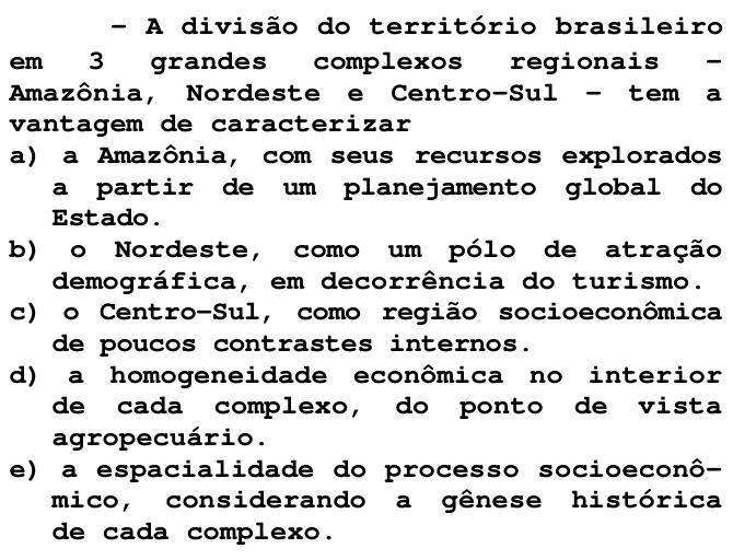 Questão 8 no caderno T da FUVEST 1998