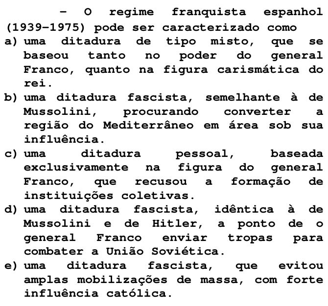 Questão 28 no caderno T da FUVEST 1998