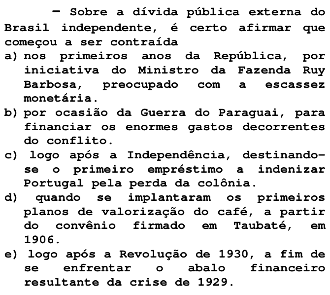 Questão 36 no caderno T da FUVEST 1998