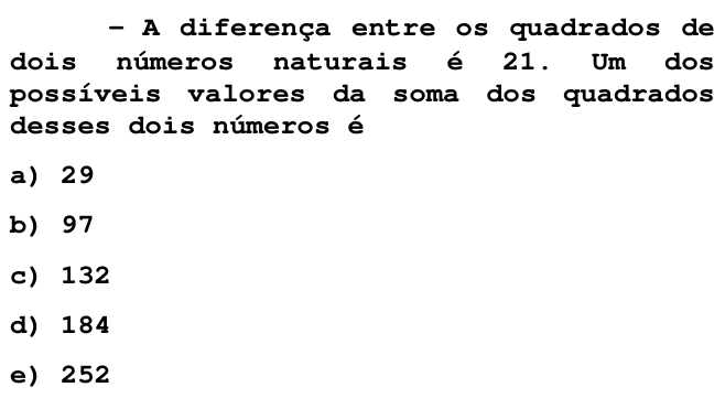 Questão 44 no caderno T da FUVEST 1998