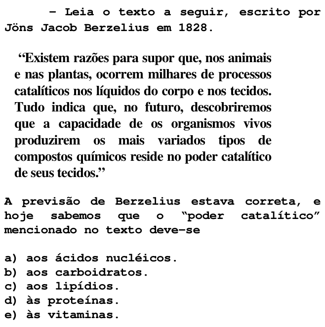 Questão 62 no caderno T da FUVEST 1998