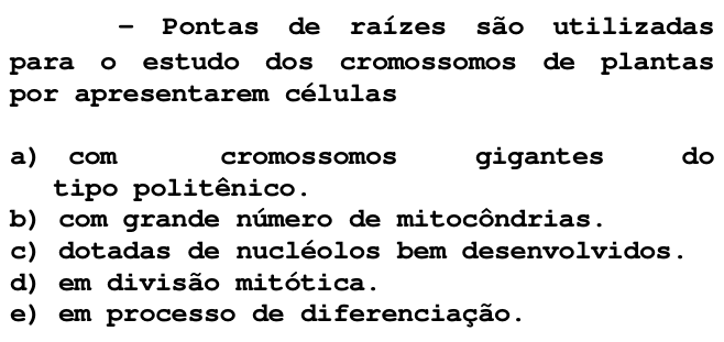 Questão 64 no caderno T da FUVEST 1998