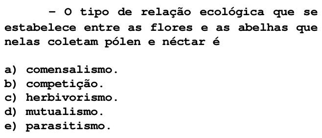 Questão 73 no caderno T da FUVEST 1998