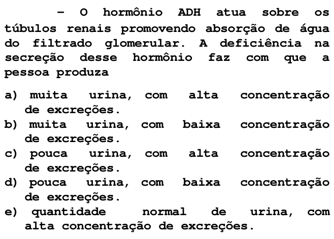 Questão 77 no caderno T da FUVEST 1998