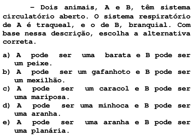 Questão 79 no caderno T da FUVEST 1998