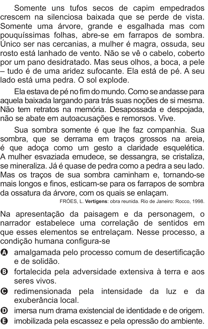 Questão 16 no caderno Azul do ENEM 2018