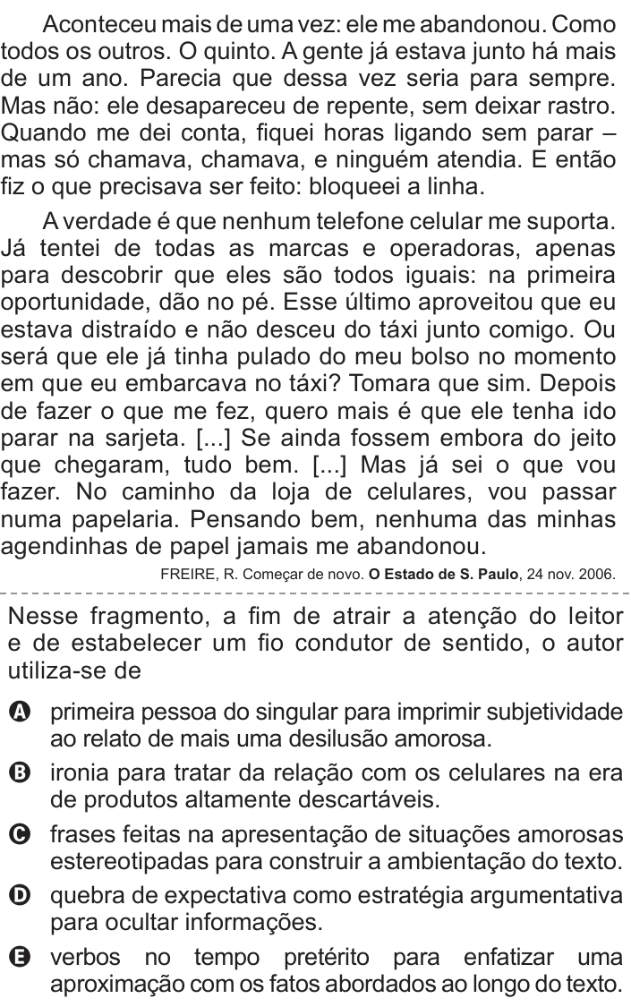 Questão 17 no caderno Azul do ENEM 2018