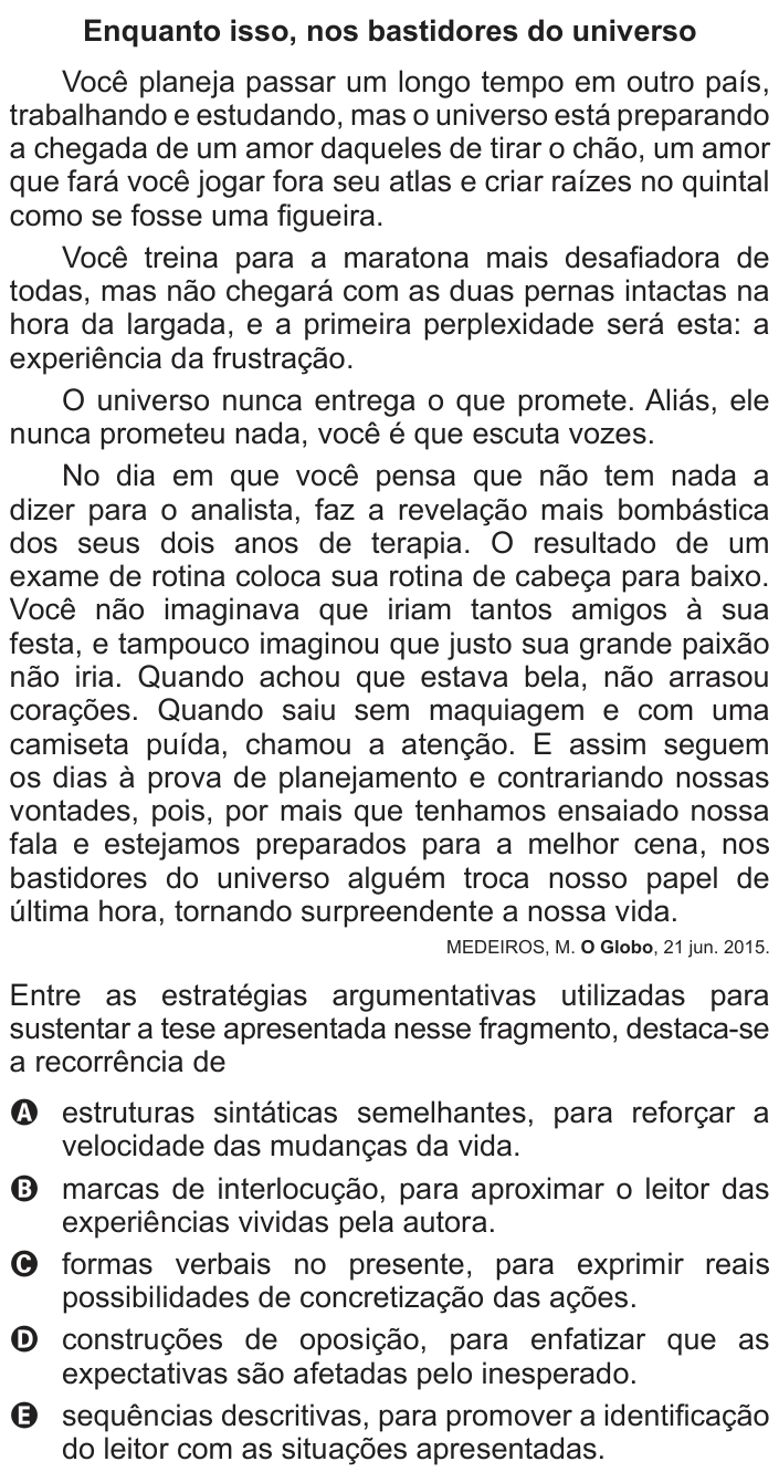 Questão 18 no caderno Azul do ENEM 2018