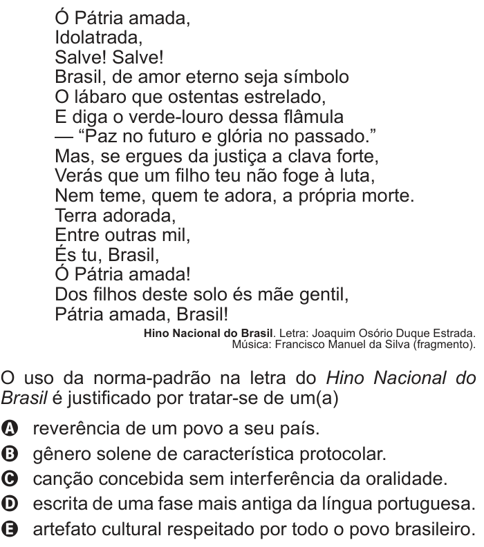 Questão 21 no caderno Azul do ENEM 2018