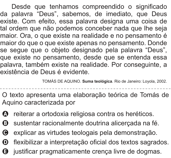 Questão 51 no caderno Azul do ENEM 2018