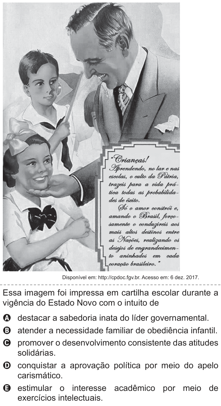 Questão 74 no caderno Azul do ENEM 2018