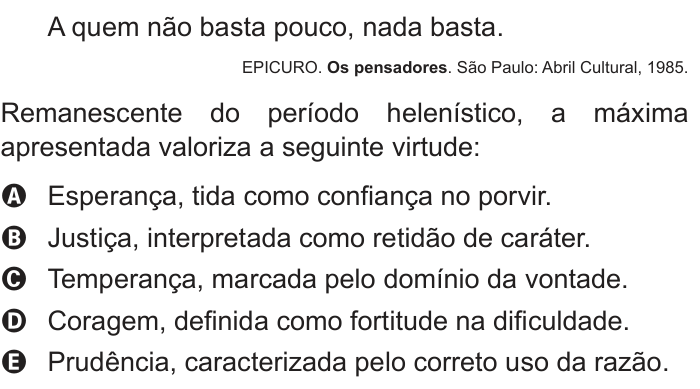 Questão 79 no caderno Azul do ENEM 2018