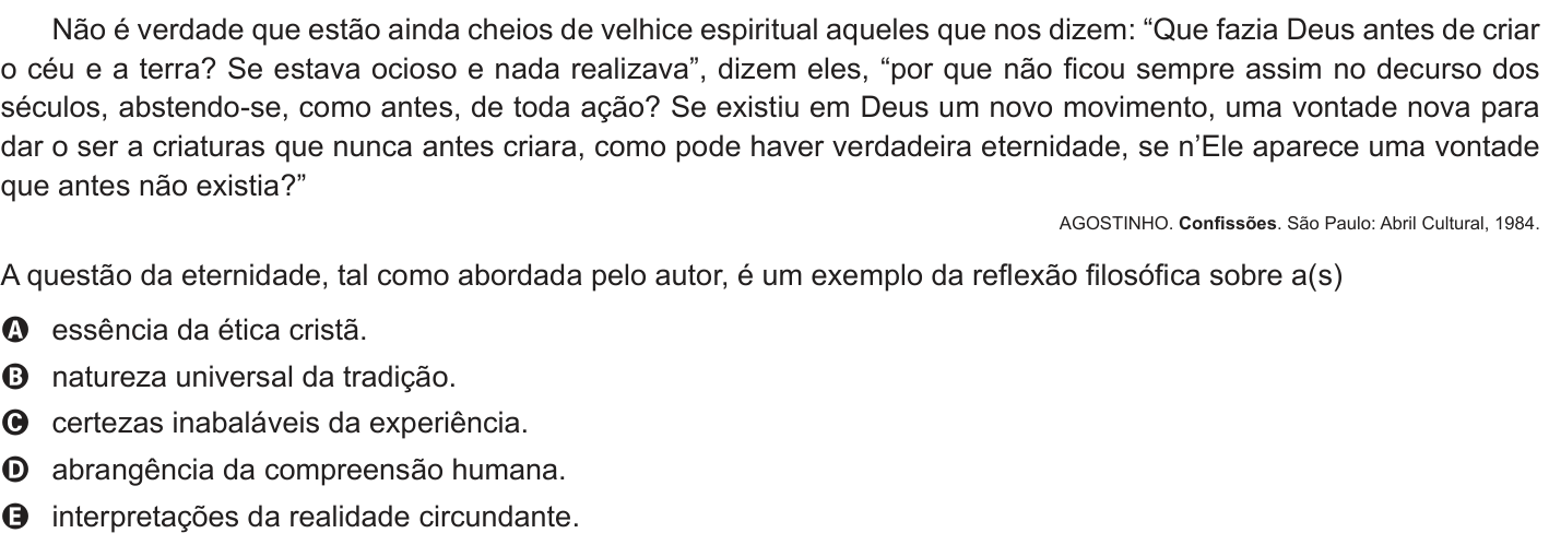 Questão 83 no caderno Azul do ENEM 2018