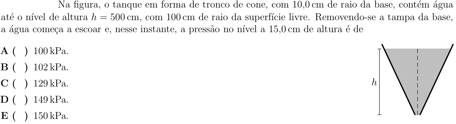Questão 6 no caderno Física do ITA 2018