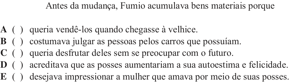 Questão 2 no caderno Inglês do ITA 2018