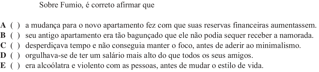 Questão 3 no caderno Inglês do ITA 2018