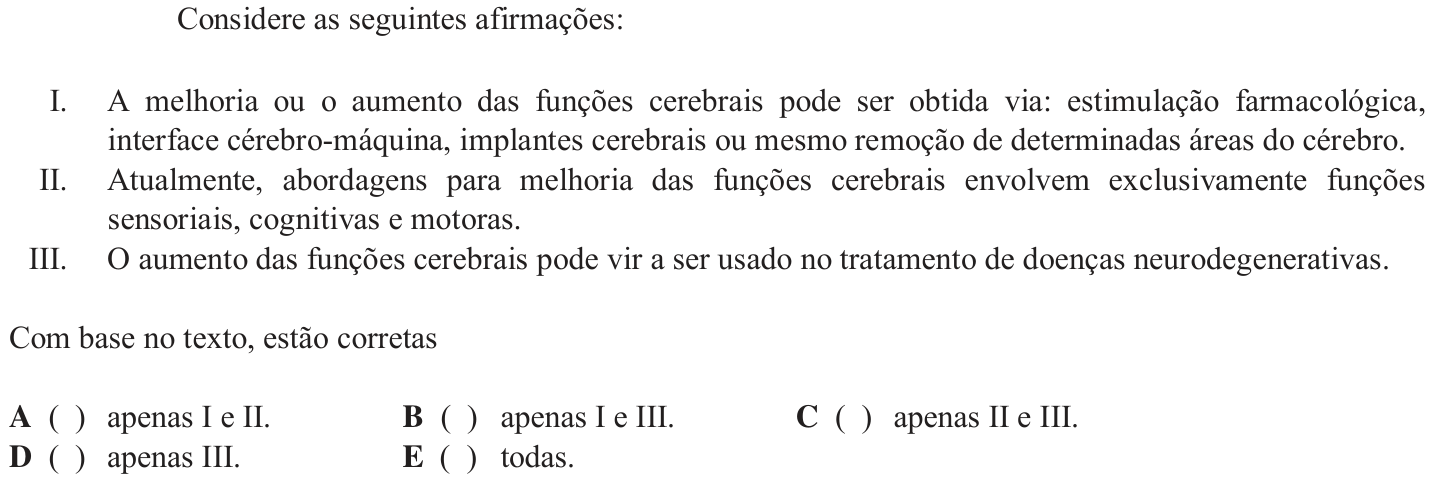 Questão 18 no caderno Inglês do ITA 2018