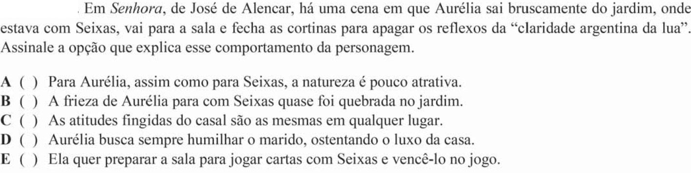 Questão 21 no caderno Português do ITA 2018
