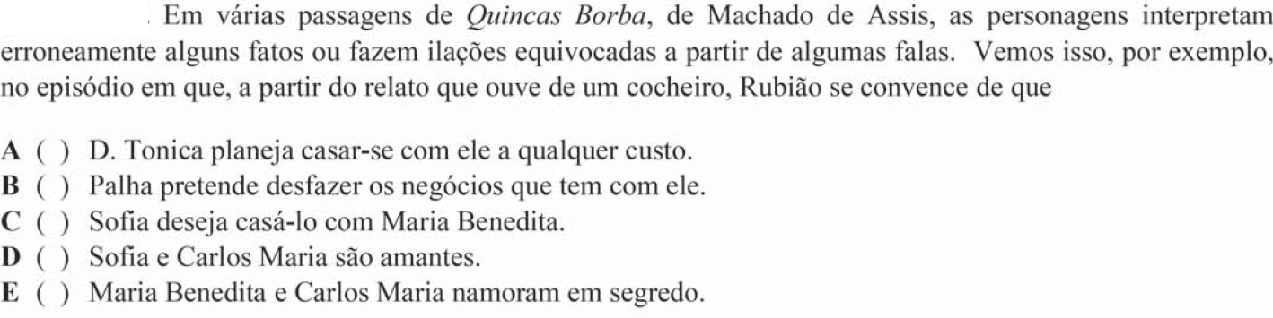 Questão 22 no caderno Português do ITA 2018