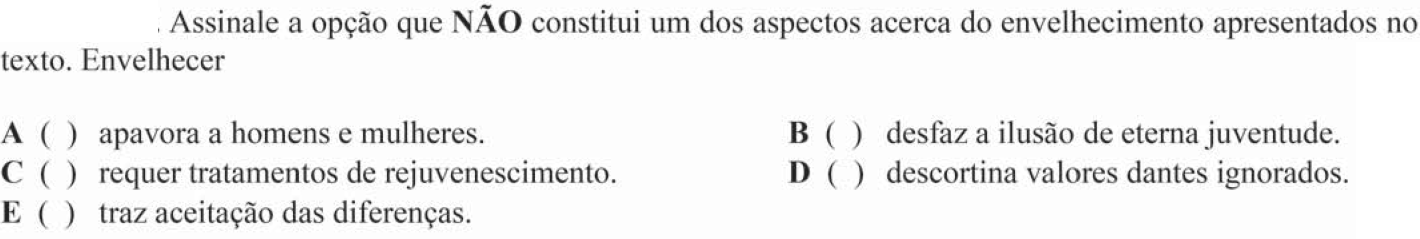 Questão 29 no caderno Português do ITA 2018