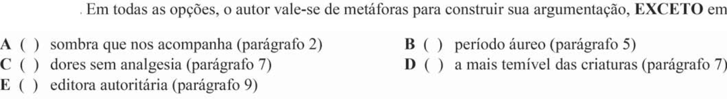 Questão 31 no caderno Português do ITA 2018