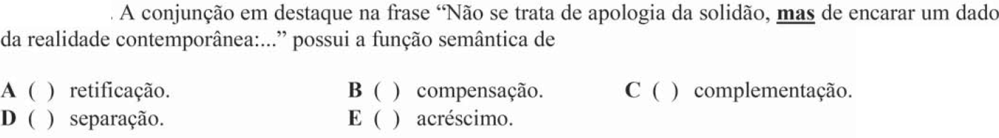 Questão 39 no caderno Português do ITA 2018