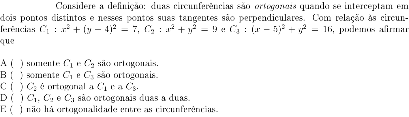 Questão 7 no caderno Matemática do ITA 2018