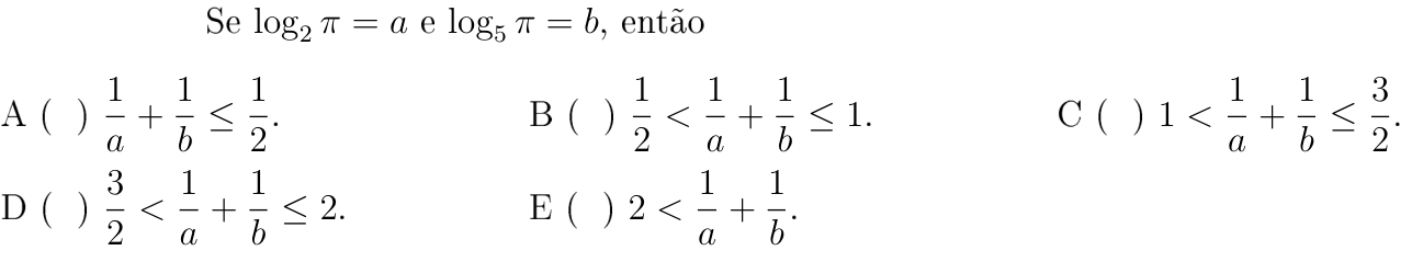 Questão 9 no caderno Matemática do ITA 2018