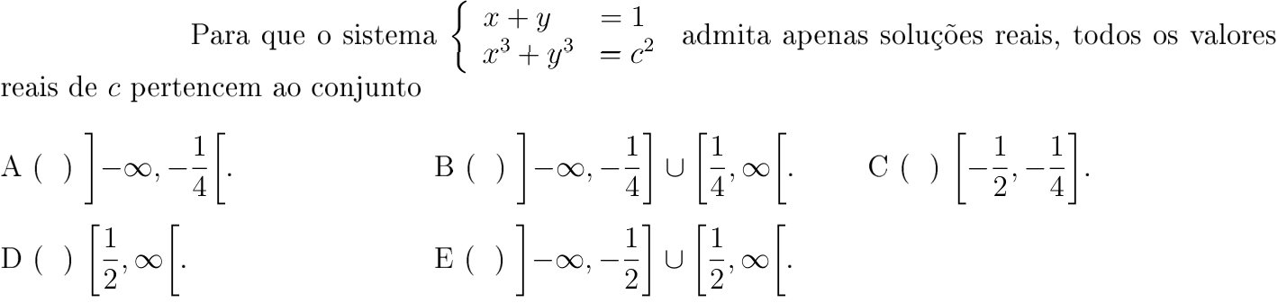 Questão 20 no caderno Matemática do ITA 2018