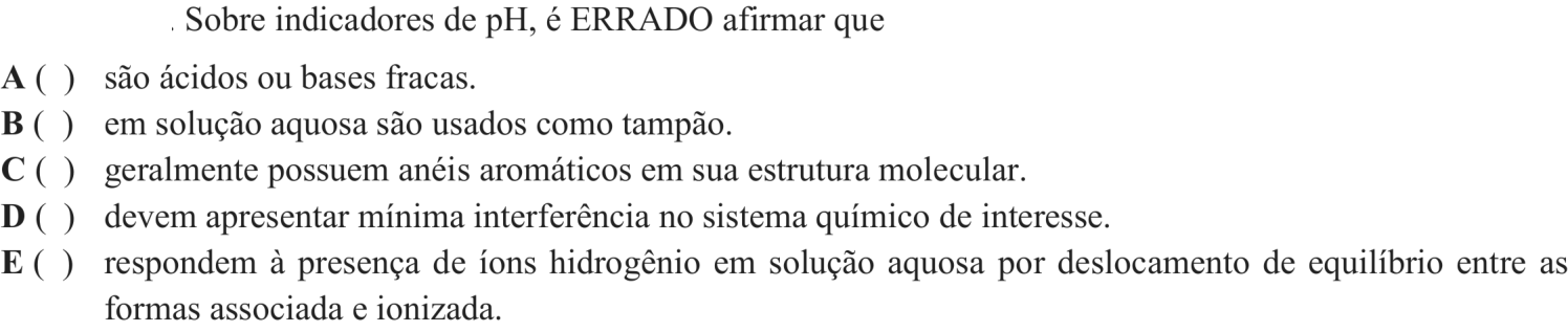Questão 17 no caderno Química do ITA 2018