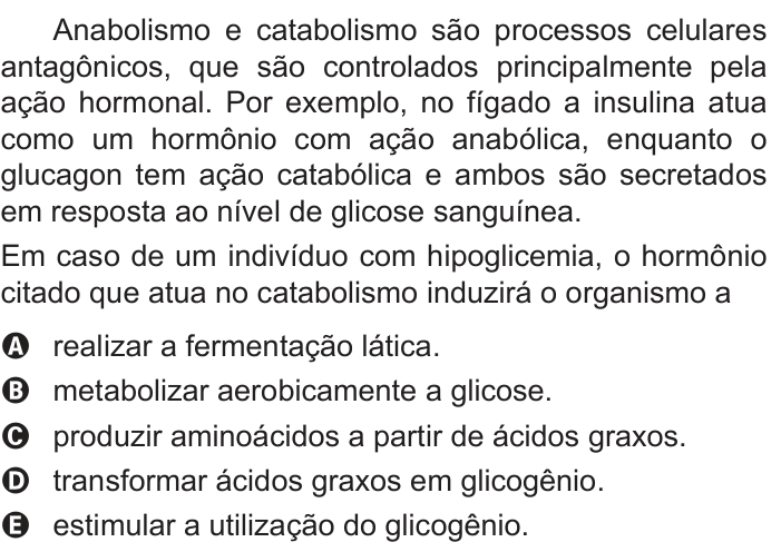 Questão 94 no caderno Azul do ENEM 2018